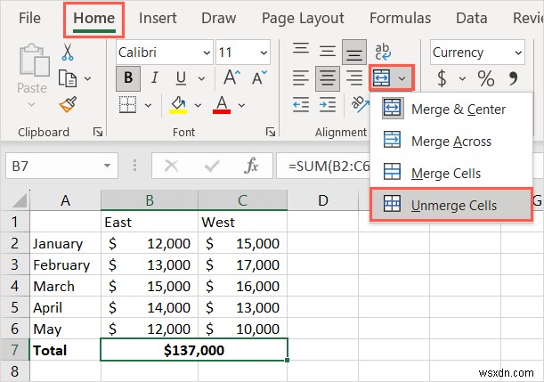 Microsoft Excel में सेल को अलग करने के 4 सरल तरीके 
