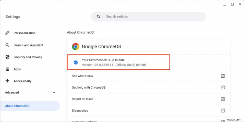 अपने Chromebook को सुचारू रूप से चालू रखें:ChromeOS को अपडेट करने के लिए चरण-दर-चरण मार्गदर्शिका 
