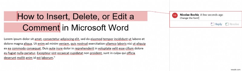 त्वरित मार्गदर्शिका:Microsoft Word में टिप्पणियाँ सम्मिलित करें, संपादित करें या हटाएँ 