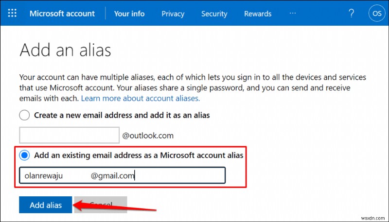 आसानी से अपना Microsoft खाता ईमेल अपडेट करें:उपनाम जोड़ें, निकालें और स्विच करें 