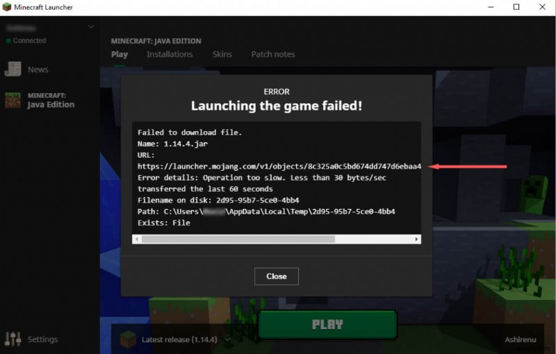 Minecraft की  फ़ाइल डाउनलोड करने में विफल  त्रुटि को ठीक करें - 5 सिद्ध समाधान 