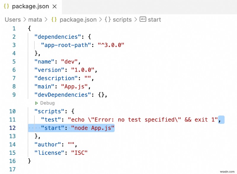  एनपीएम ईआरआर  को कैसे ठीक करें! अनुपलब्ध स्क्रिप्ट:प्रारंभ  Node.js में त्रुटि 