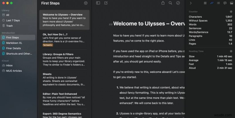 जानें कि क्यों Ulysses macOS के लिए प्रमुख लेखन ऐप है 