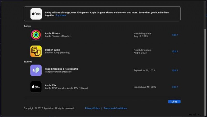 अपने Mac पर Apple और तृतीय-पक्ष सदस्यताएँ आसानी से रद्द करें 