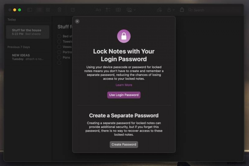 MacOS पर अपने नोट्स सुरक्षित करें:उन्हें लॉक करने के लिए चरण-दर-चरण मार्गदर्शिका 