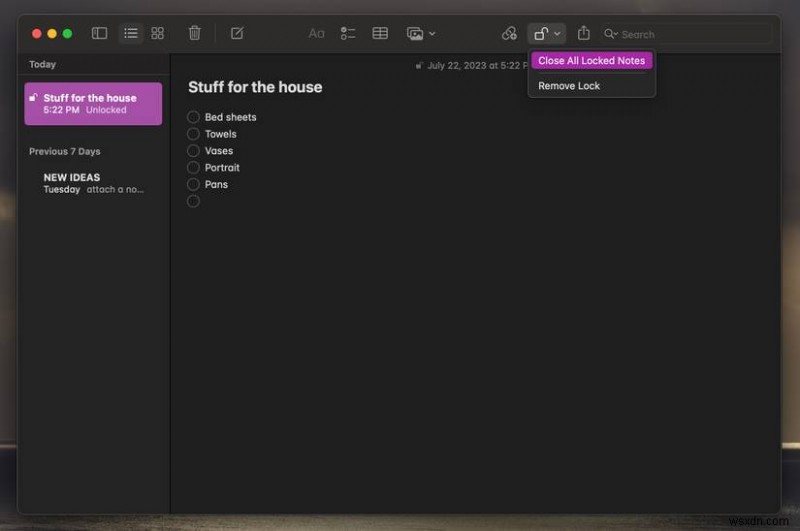 MacOS पर अपने नोट्स सुरक्षित करें:उन्हें लॉक करने के लिए चरण-दर-चरण मार्गदर्शिका 