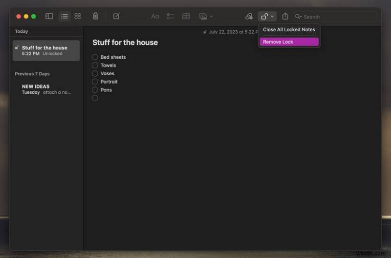 MacOS पर अपने नोट्स सुरक्षित करें:उन्हें लॉक करने के लिए चरण-दर-चरण मार्गदर्शिका 