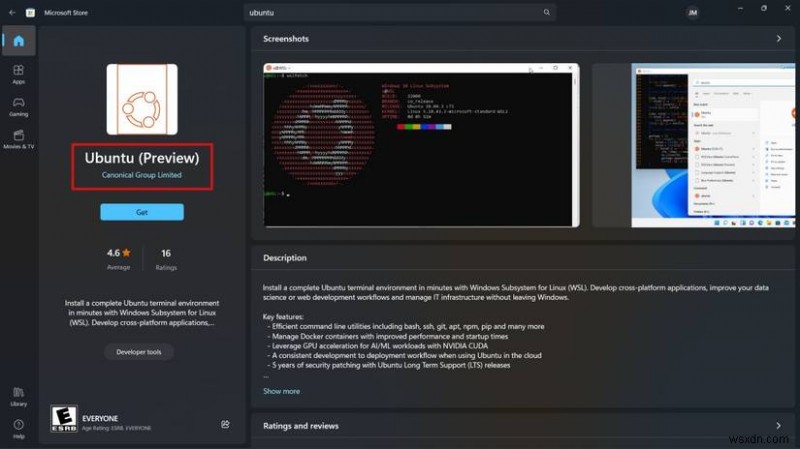 WSL के लिए Ubuntu पूर्वावलोकन का उपयोग करके विंडोज़ पर Ubuntu डेली बिल्ड चलाएँ 