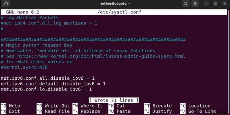 उबंटू पर IPv6 अक्षम करें:चरण-दर-चरण मार्गदर्शिका 
