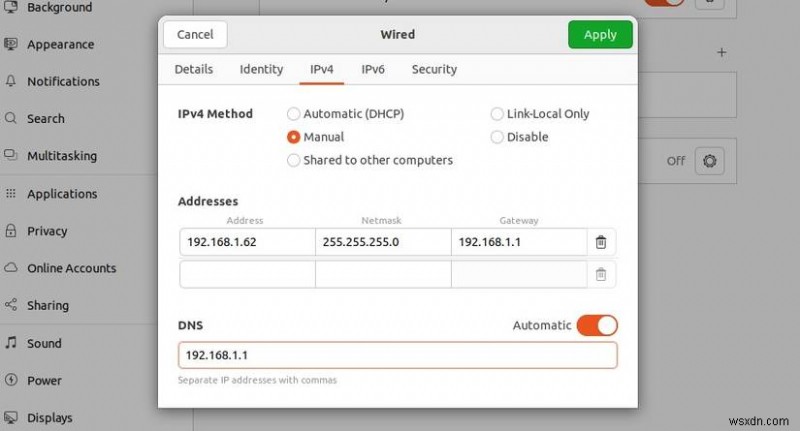 Ubuntu 22.04 LTS और 22.10 पर स्टेटिक आईपी सेट करें:चरण-दर-चरण मार्गदर्शिका 