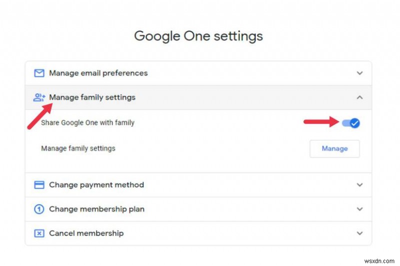 अपने Google One संग्रहण को परिवार के सदस्यों के साथ आसानी से साझा करें 