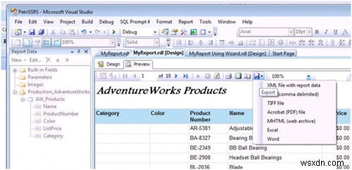 SQL सर्वर रिपोर्टिंग सर्विसेज (SSRS) में रिपोर्ट कैसे बनाएं, संपादित करें और निर्यात करें 
