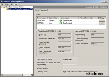 SQL सर्वर मिररिंग के साथ निरंतर उपलब्धता प्राप्त करें 