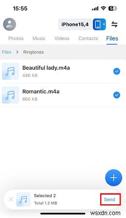 iPhone रिंगटोन्स को वायरलेस तरीके से ट्रांसफर करें:चरण-दर-चरण मार्गदर्शिका 