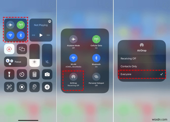 iPhone ऐप्स को एक नए डिवाइस-ब्लूटूथ, iCloud और क्विक स्टार्ट में स्थानांतरित करें 