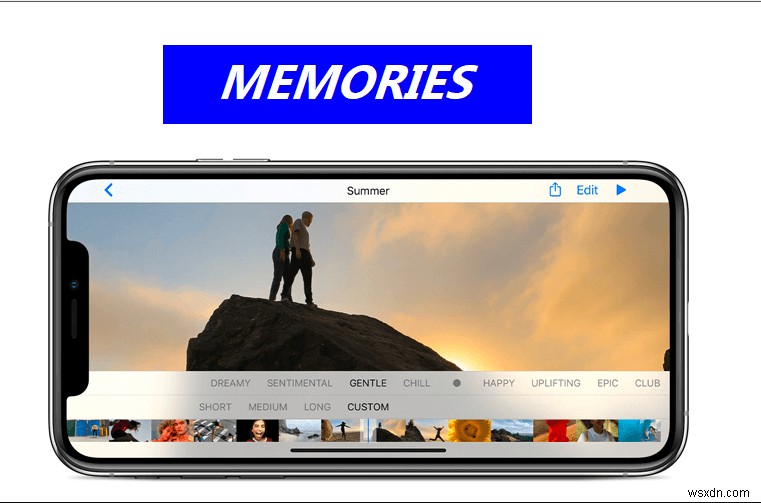 अंतर्निहित फ़ोटो ऐप के साथ अपने iPhone पर आश्चर्यजनक यादें वीडियो बनाएं और साझा करें 