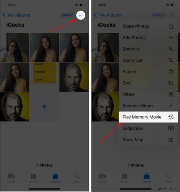 अंतर्निहित फ़ोटो ऐप के साथ अपने iPhone पर आश्चर्यजनक यादें वीडियो बनाएं और साझा करें 