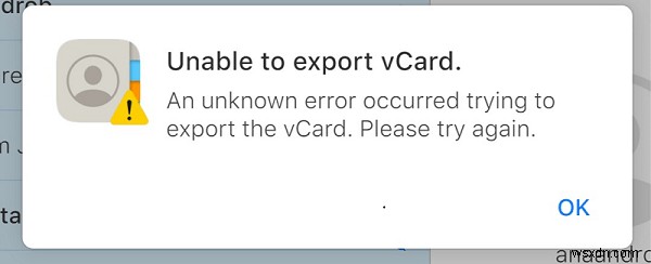 iCloud vCard निर्यात समस्याओं को ठीक करें:3 सिद्ध समाधान 