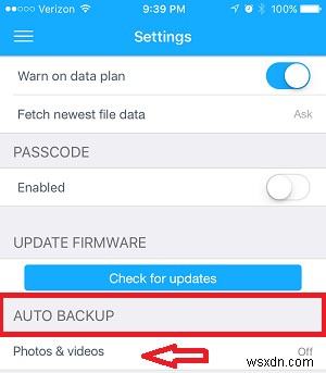 आसानी से अपने iPhone फ़ोटो और मीडिया का WD माई क्लाउड ड्राइव पर बैकअप लें 