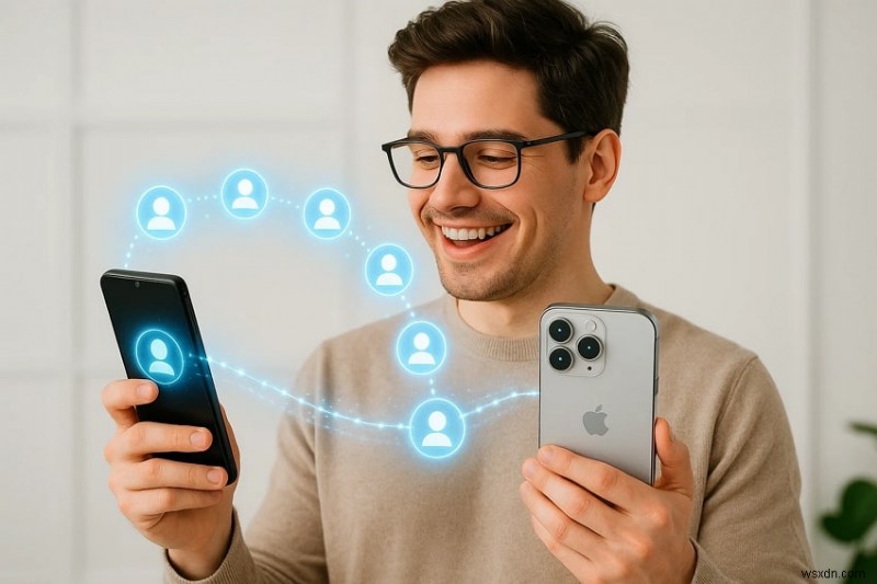 Android संपर्कों को iPhone में स्थानांतरित करें:निर्बाध स्विच के लिए 7 शीर्ष उपकरण 