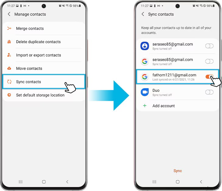 जीमेल के माध्यम से iPhone संपर्कों को एंड्रॉइड में निर्बाध रूप से स्थानांतरित करें:चरण-दर-चरण मार्गदर्शिका 