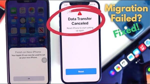 नए iPhone पर स्विच करते समय  डेटा ट्रांसफर रद्द  त्रुटि को ठीक करें 