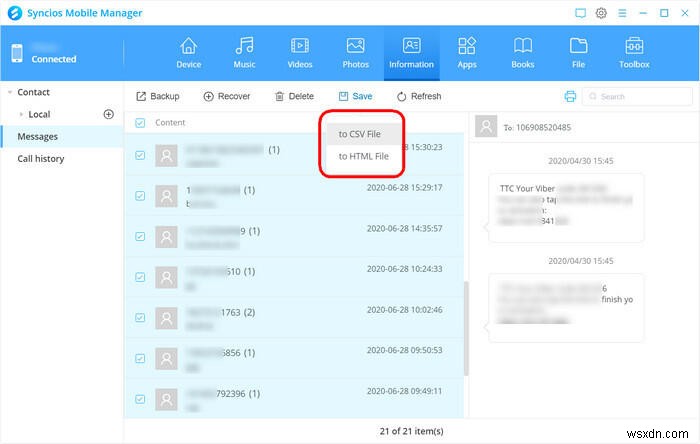 iPhone टेक्स्ट संदेश प्रिंट करें - हटाए गए वार्तालापों सहित - चरण-दर-चरण मार्गदर्शिका 