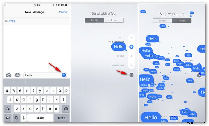 iOS 11 पर iMessage में बबल और स्क्रीन इफ़ेक्ट जोड़ें - एक चरण-दर-चरण मार्गदर्शिका 