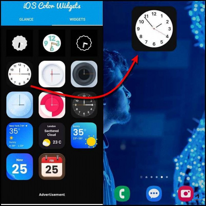 किसी भी एंड्रॉइड फोन में iPhone‑17‑स्टाइल क्लॉक विजेट जोड़ें 