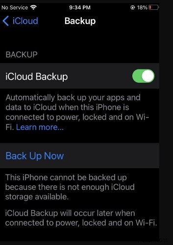 प्रचुर मात्रा में होने पर iCloud स्टोरेज  अपर्याप्त जगह  कहता है - निदान और समाधान कैसे करें 