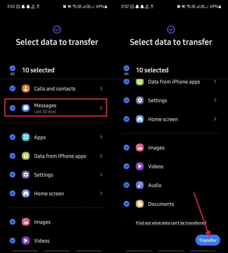 iPhone संदेशों को सैमसंग में स्थानांतरित करने के तेज़ और सुरक्षित तरीके 