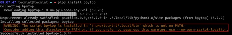 BpyTOP:Linux और macOS के लिए शक्तिशाली, पायथन-आधारित सिस्टम मॉनिटर 