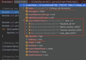 JSqlParser के साथ क्रिएट टेबल स्टेटमेंट में प्राथमिक कुंजी जोड़ना 