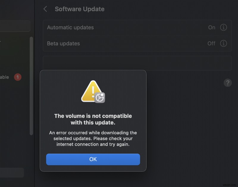 बाहरी ड्राइव पर macOS बिग सुर इंस्टॉल करने में  वॉल्यूम संगत नहीं  त्रुटि का समाधान करें 