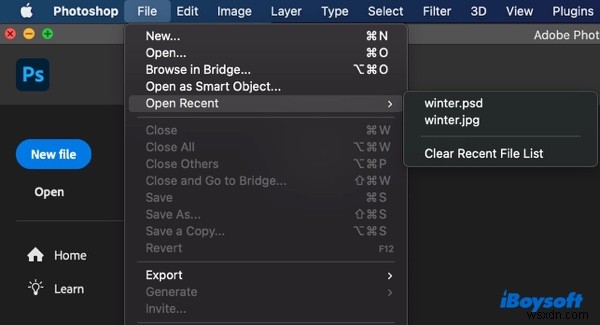 MacOS पर सहेजी न गई, हटाई गई या खोई हुई फ़ोटोशॉप (PSD) फ़ाइलें पुनर्स्थापित करें - चरण-दर-चरण मार्गदर्शिका 