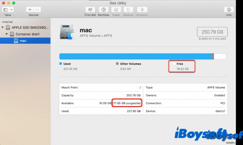 MacOS ग़लत खाली स्थान क्यों दिखाता है और इसे कैसे ठीक करें 
