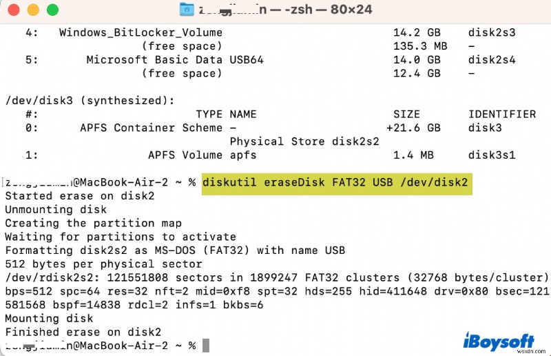 MacOS पर  विभाजन मानचित्र को संशोधित नहीं किया जा सका  त्रुटि (कोड 69874 और 69803) को ठीक करना 