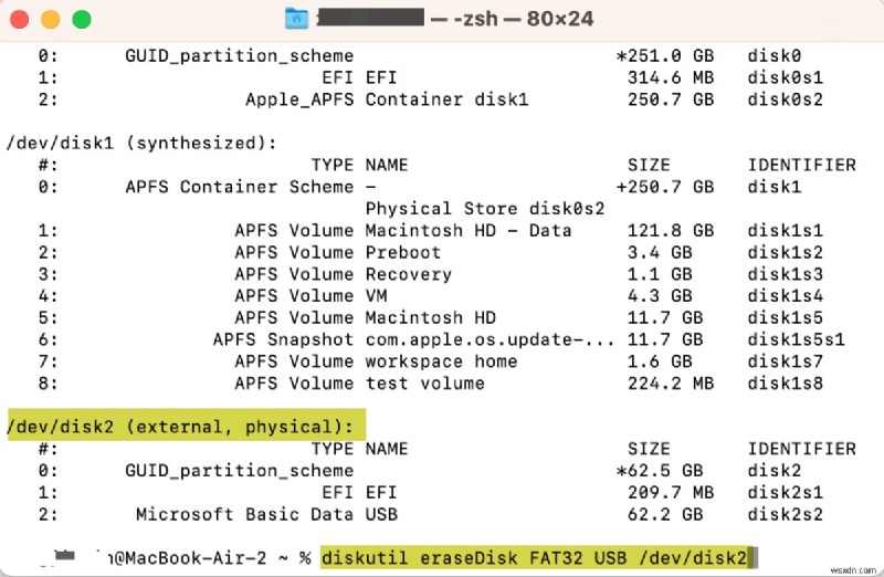 MacOS डिस्क उपयोगिता त्रुटि 69760 ठीक करें: डिवाइस के अंतिम ब्लॉक पर लिखने में असमर्थ  