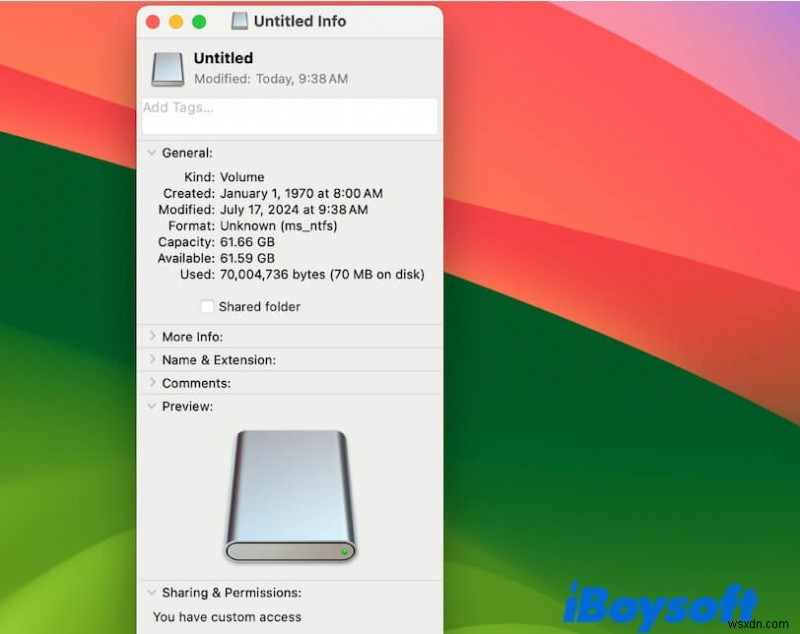 MacOS में बाहरी ड्राइव पर अनुमति त्रुटियों को ठीक करें 