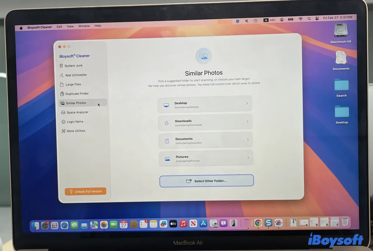 जब फ़ोटो ऐप उनका पता नहीं लगा सके तो Mac पर डुप्लिकेट फ़ोटो हटाएँ 