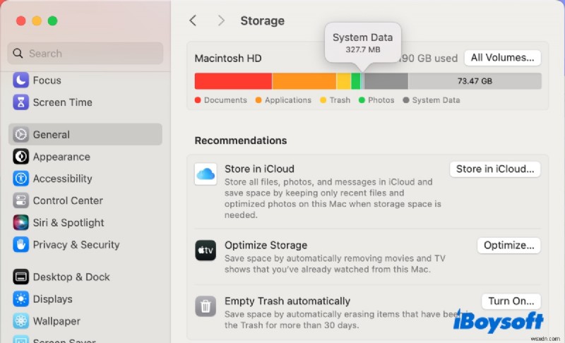 MacOS पर सिस्टम डेटा को कैसे सिकोड़ें और स्टोरेज स्पेस कैसे खाली करें 