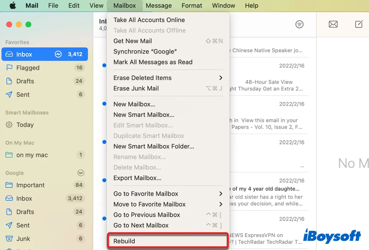 MacOS वेंचुरा पर Apple मेल खोज समस्याओं को ठीक करें - चरण-दर-चरण मार्गदर्शिका