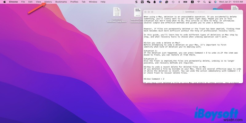 Mac पर किसी विलोपन को पूर्ववत करें:त्वरित, विश्वसनीय पुनर्प्राप्ति चरण