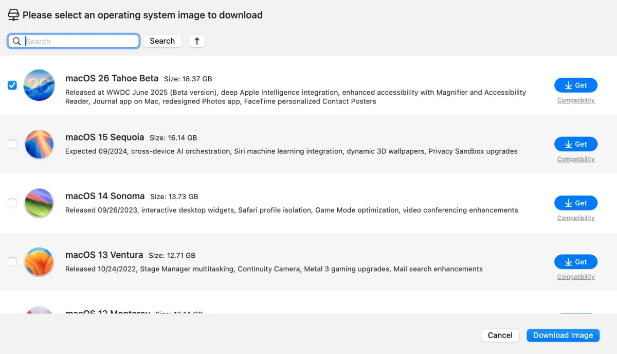 आधिकारिक macOS Tahoe DMG डाउनलोड - निःशुल्क पूर्ण संस्करण 