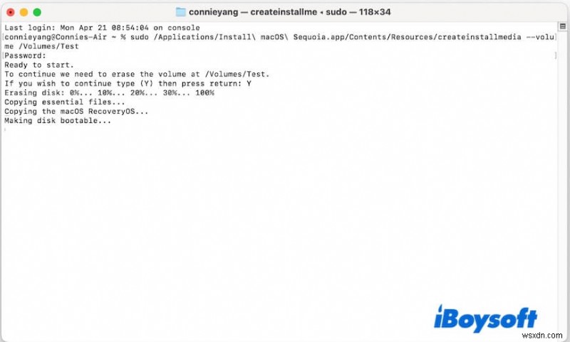 MacOS बूटेबल USB बनाते समय  डिस्क को बूट करने योग्य बनाने  की अटकी समस्या को कैसे हल करें 