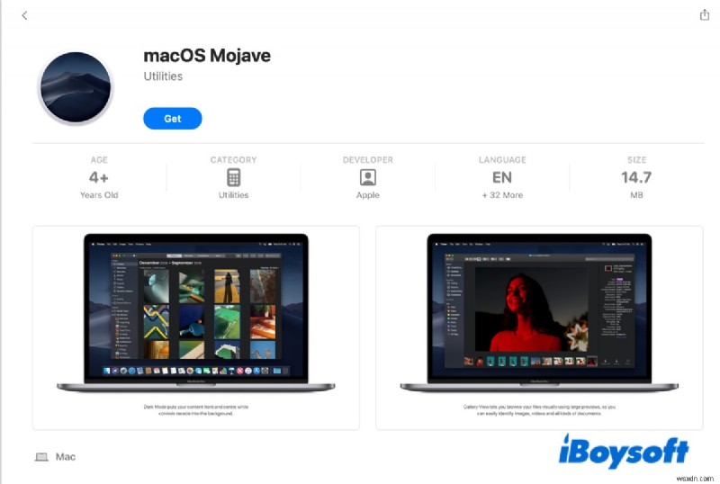 विंडोज़ पीसी के लिए macOS Mojave 10.14.6 ISO डाउनलोड करें - सुरक्षित और आसान इंस्टालर 
