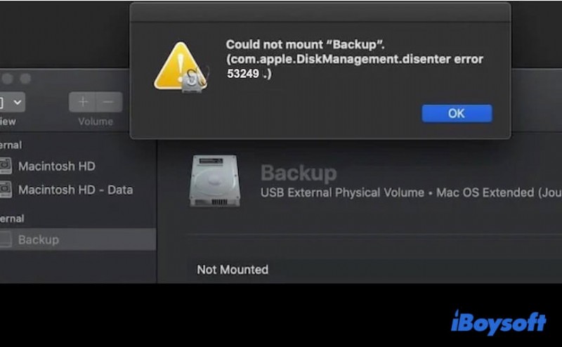 मैक पर com.apple.diskmanagement.disenter त्रुटि 53249 को कैसे हल करें 