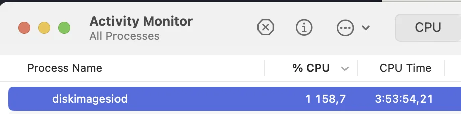 MacOS Sequoia पर टाइम मशीन बैकअप के दौरान CPU को ओवरलोड करने से डिस्कइमेजियोड को रोकें 