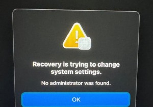  रिकवरी चेंजिंग सिस्टम सेटिंग्स, नो एडमिनिस्ट्रेटर फाउंड  macOS त्रुटि का समाधान करें 