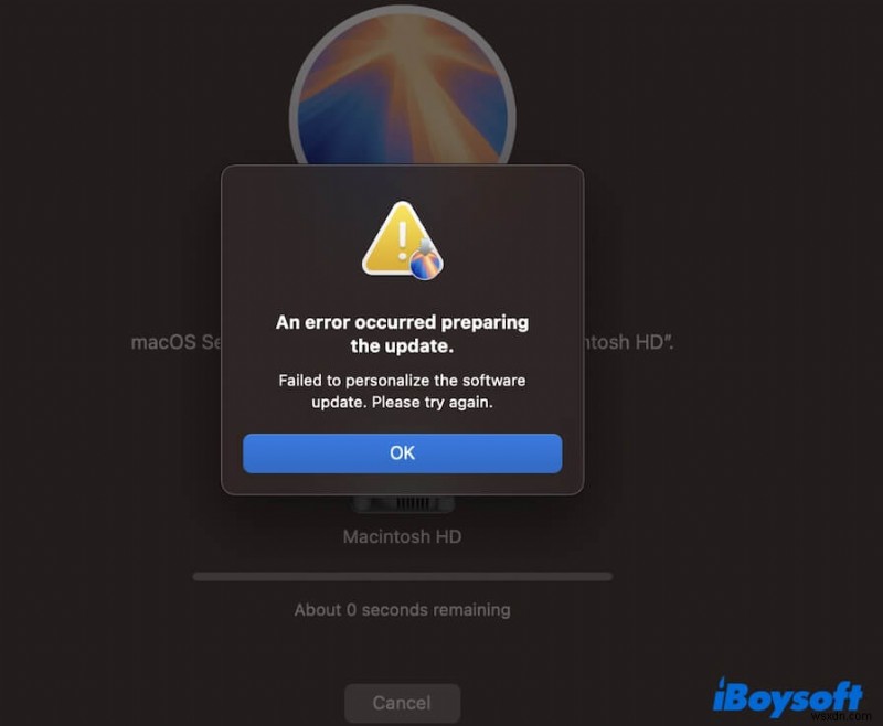 MacOS Sequoia में अपडेट करते समय  सॉफ़्टवेयर अपडेट को वैयक्तिकृत करने में विफल  त्रुटि का समाधान करें 